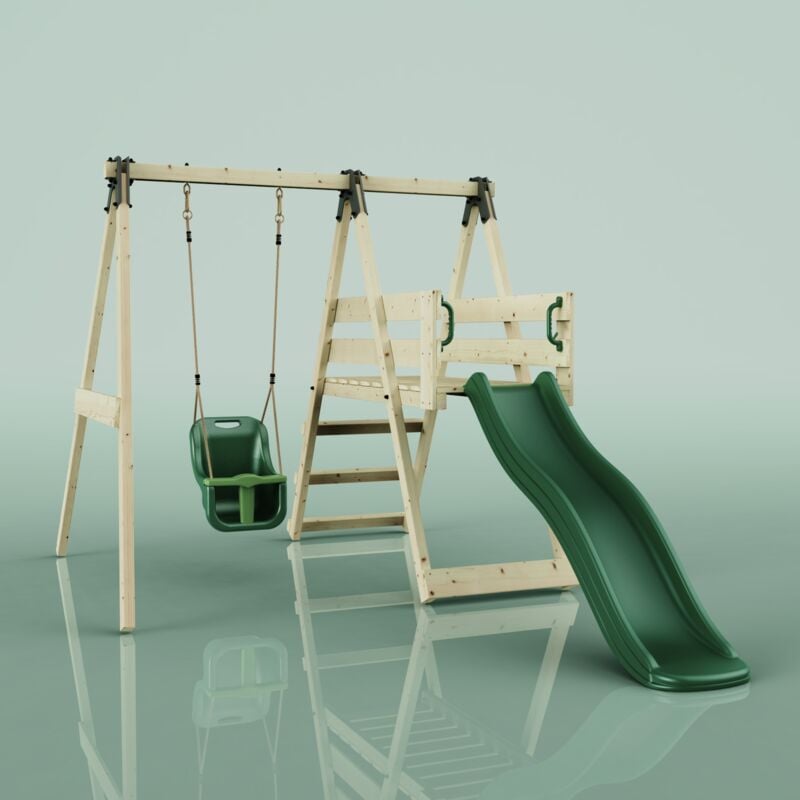 REBO Balançoire Hortensia Vert 202 x 213 cm