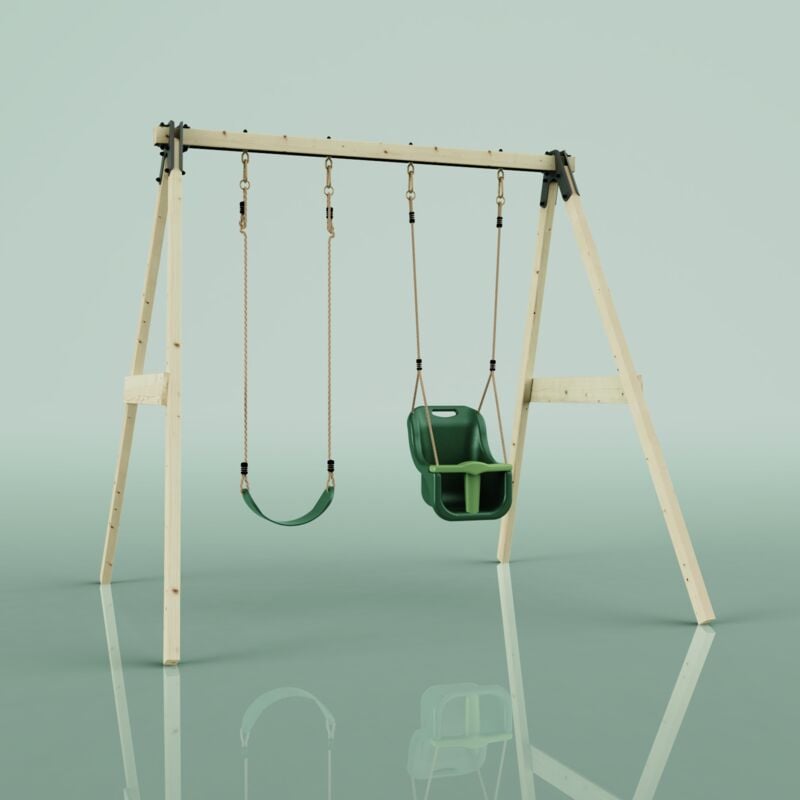 Rebo - Balançoire Lilie Vert 213 x cm