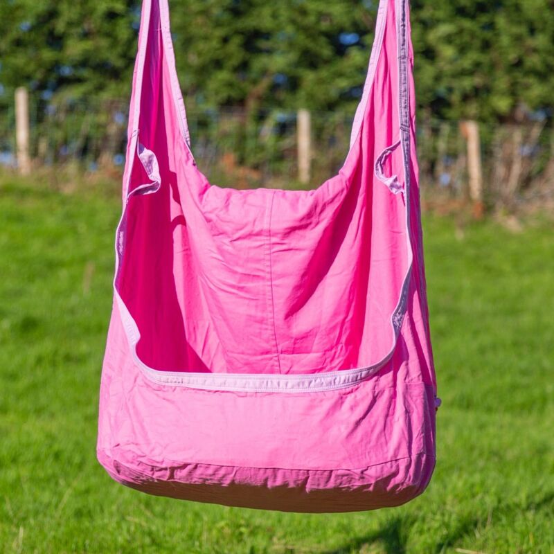 Rebo - Children's Hanging Cocoon Pod Chair Hammock Swing Seat - Pink