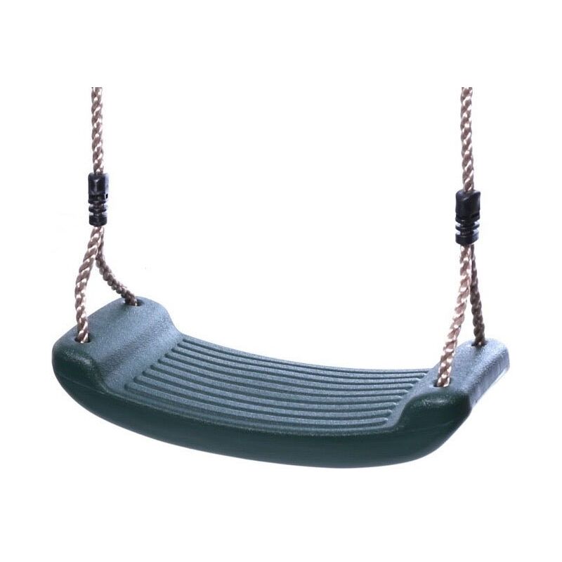 Rebo - Children's Swing Seat with Adjustable Ropes - Dark Green