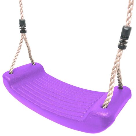 Rebo Children's Swing Seat with Adjustable Ropes - Purple