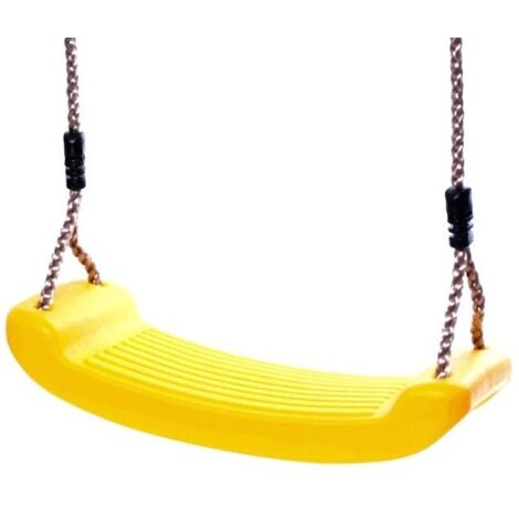 Rebo Children's Swing Seat with Adjustable Ropes - Yellow