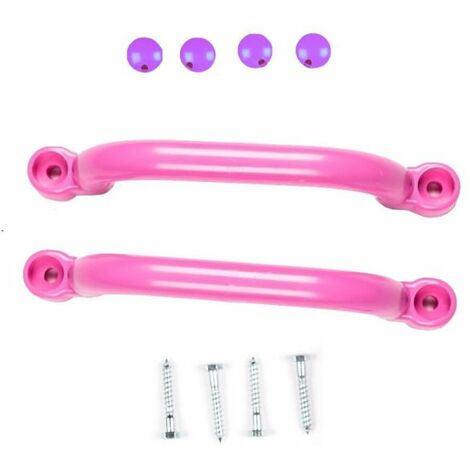 Rebo Garden Climbing Frame Accessories 2 x Plastic Handgrips - Pink