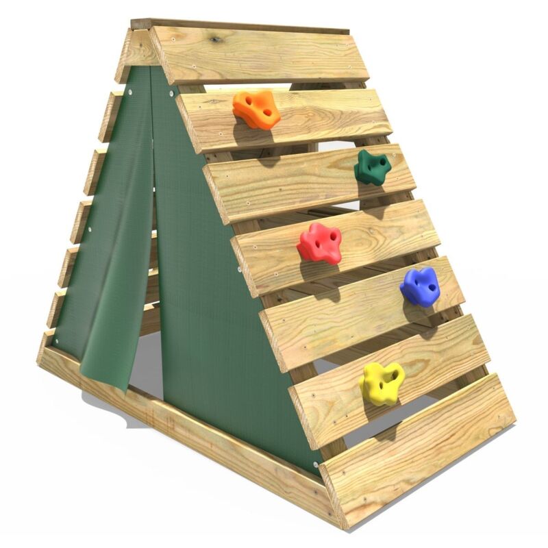 Mini Wooden Climbing Pyramid Adventure Playset - Green - Rebo