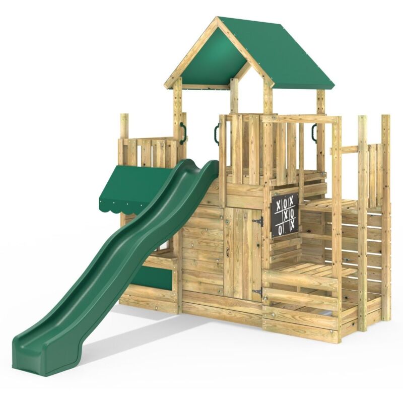 Rebo - Modular Wooden Climbing Frame Adventure Playset - M22 Shop & Den