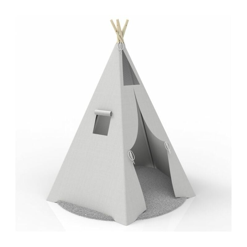 Rebo - Montessori Pikler Style Teepee Play Tent - Grey