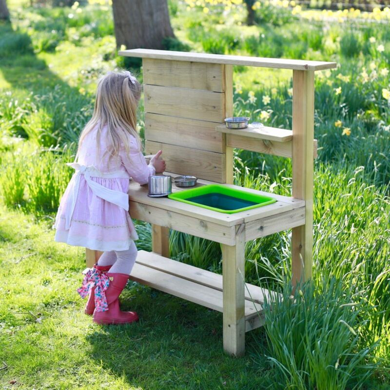 Rebo - Muddy Mischief Children's Outdoor Mud Kitchen Sand Pit - Chamomile