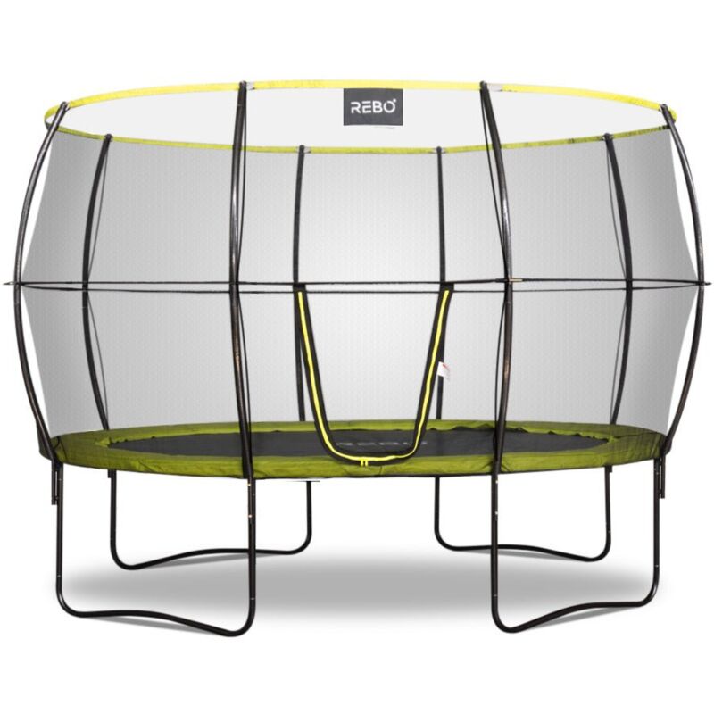 Oval Base Jump 2 Trampoline With Halo ii Enclosure - 11 x 8ft - Rebo