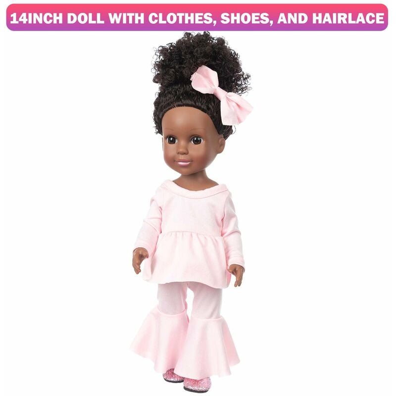 

Reborn Baby Dolls de 14 pulgadas, regalo para munecas americanas de 14 pulgadas, ropa, zapatos, regalo para ninas, juguete para ninos