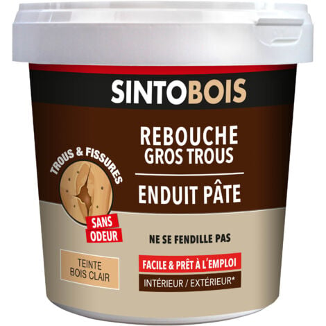 pour gros trous et fissures 1kg Bois clair SINTO