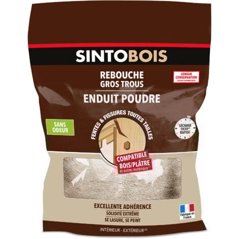 Enduit poudre rebouche gros trous 1kg SINTO