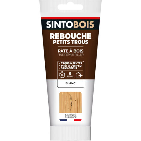 Sinto – Pâte à bois 250g pour reboucher fissures et imperfections – Résine hydrosoluble – Application facile – Séchage rapide 4h