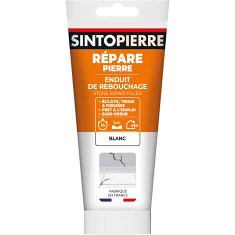 Sinto – Enduit de rebouchage pour sols et murs 330g blanc – Forte adhérence – Prêt à l'emploi – Temps de séchage 4h