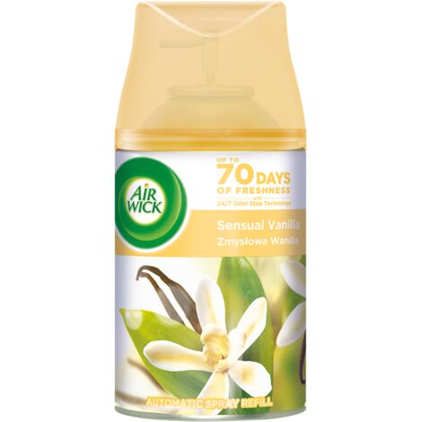 Recambio de ambientador automático Air Wick Sensual Vanilla de 250 ml: vainilla, cedro y fruta nashi