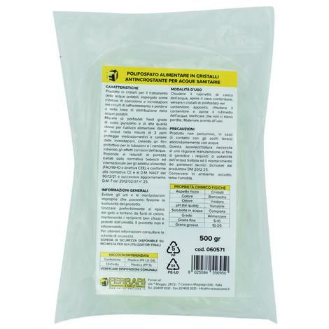 Recambio de sal de polifosfato de grano medio