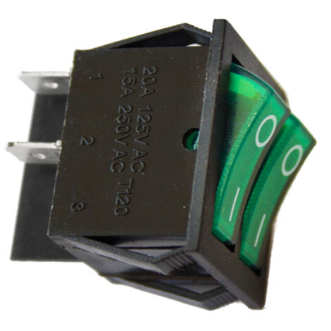 Recambio interruptor doble 15a 250v verde