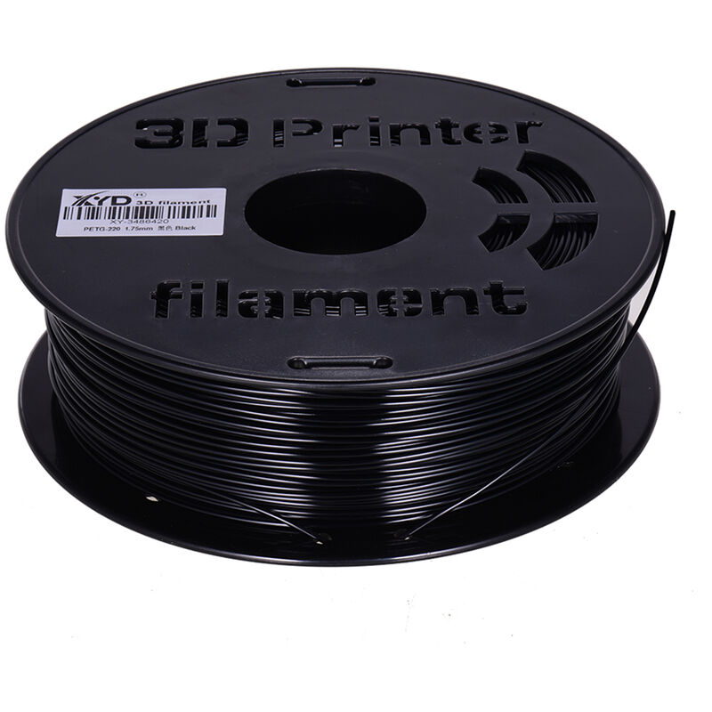 

Recambios de material de impresion de filamento PETG de 1 kg / carrete de 1,75 mm de diametro para impresoras 3D, bolígrafos de dibujo,Negro