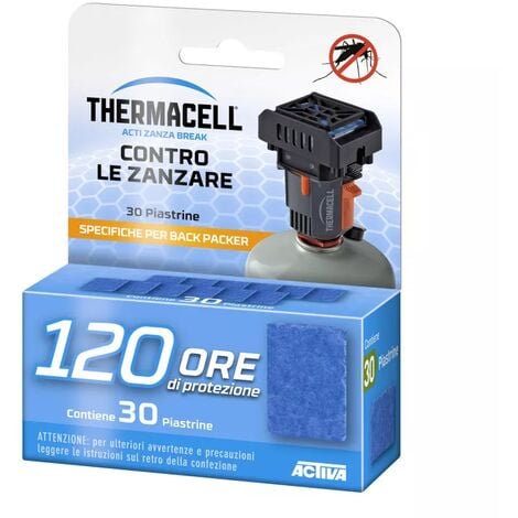 ACTIVA Recarga de plaquetas de 120 horas - Plaquetas para Thermacell Backpacker