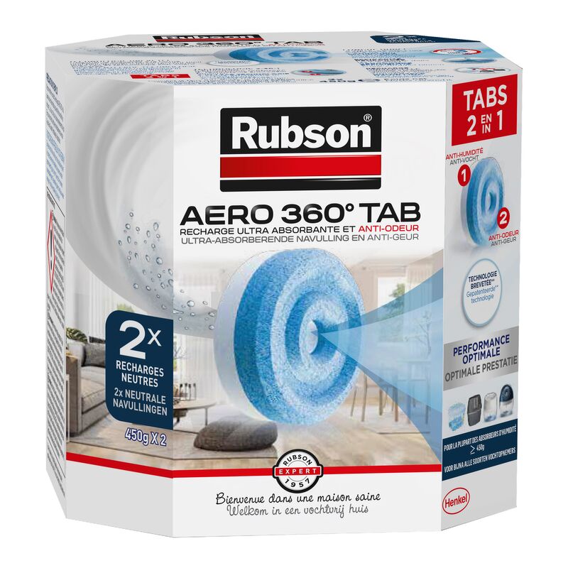 

recarga desecante Rubson Aero 360 neutral 900 gr