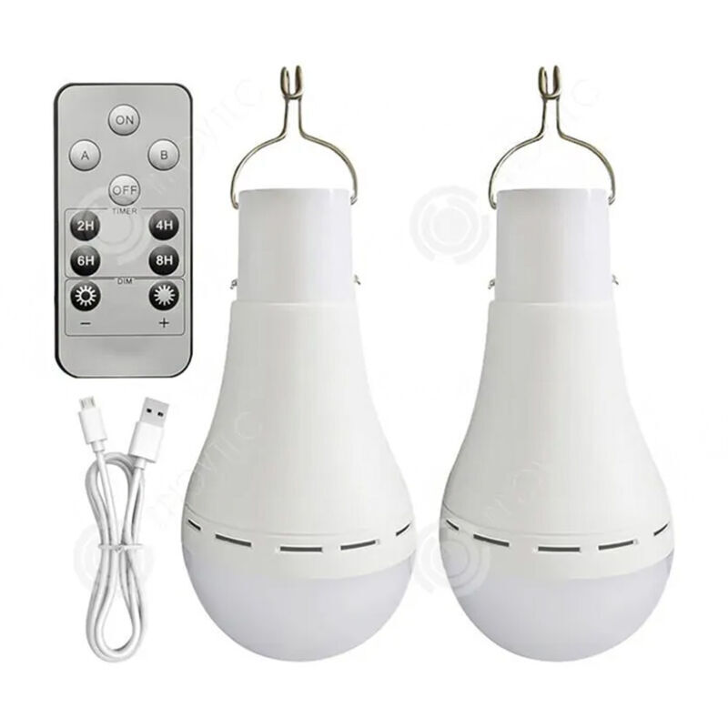 Recargable - 12W - Control remoto - Resistente al agua IP65 - Portátil para camping