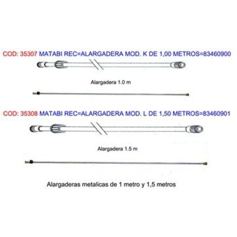 Recargadera MATABI Modelo K de 1,00 Metros