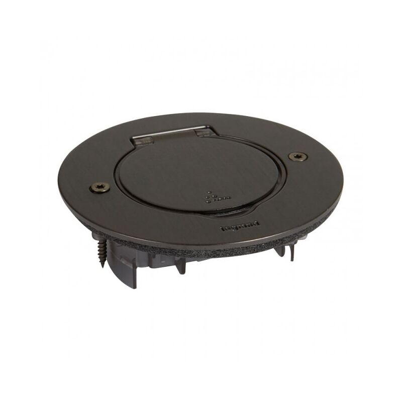 089751 platine de sol ronde à équiper de mécanisme mosaic, 1 poste, acier brun - Legrand