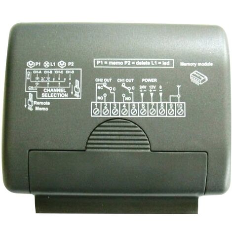 Récepteur 2 canaux 12/24VAC 300 codes - CARDIN - RQM449200