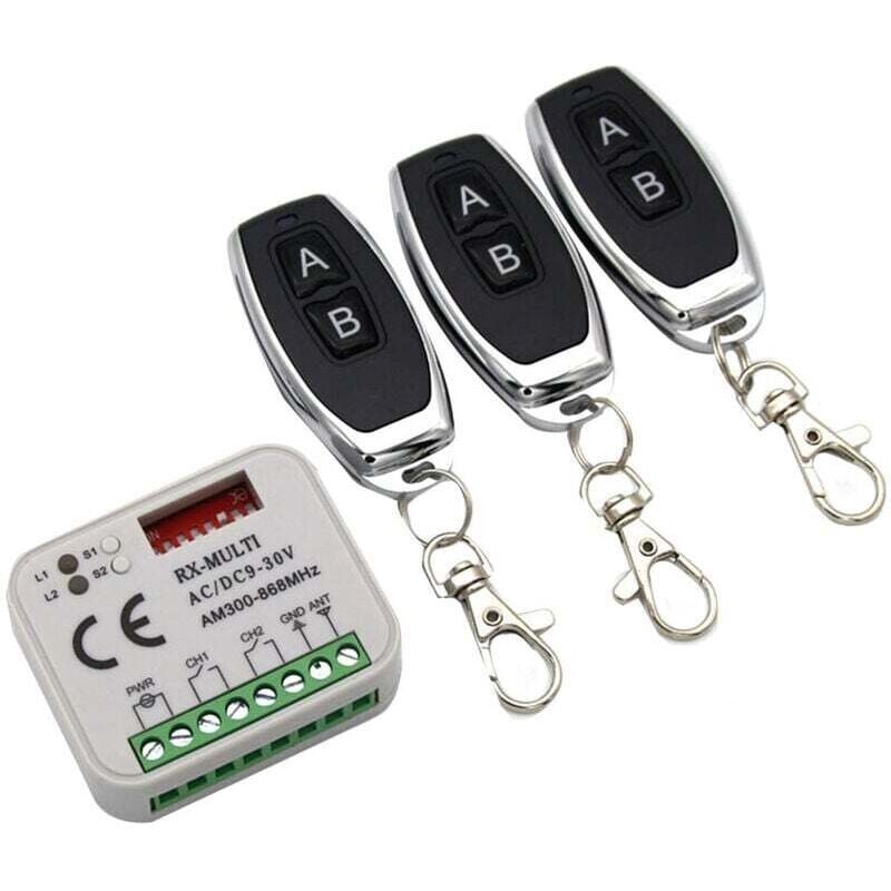 Trimec - RéCepteur à Distance pour Portail de Garage 433 868MHz rx multi 300-900MHZ ac/dc 9-30V RéCepteur avec TéLéCommande