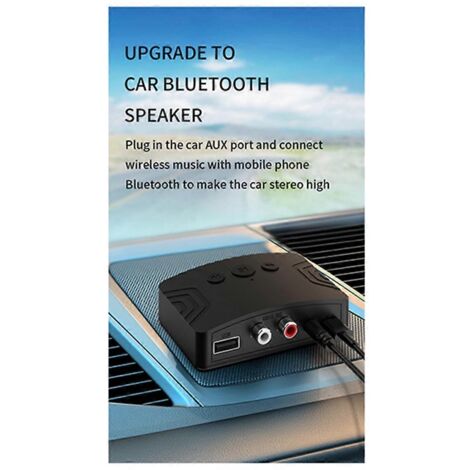 Récepteur audio Bluetooth 5.3 pour TV, amplificateur de haut-parleur de voiture, noir