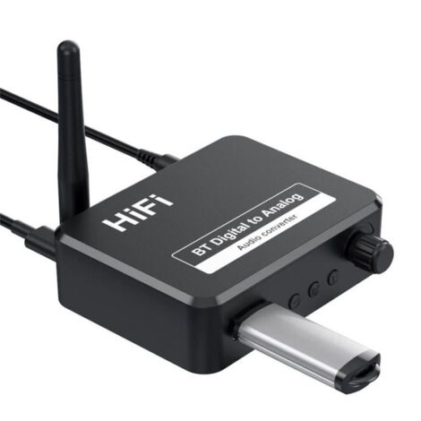 RéCepteur Audio HD Bluetooth 5.2 Hifi Musique StéRéO Son de Qualité CD Adaptateur Sans à Fiber Optique Coaxiale AUX 3.5Mm