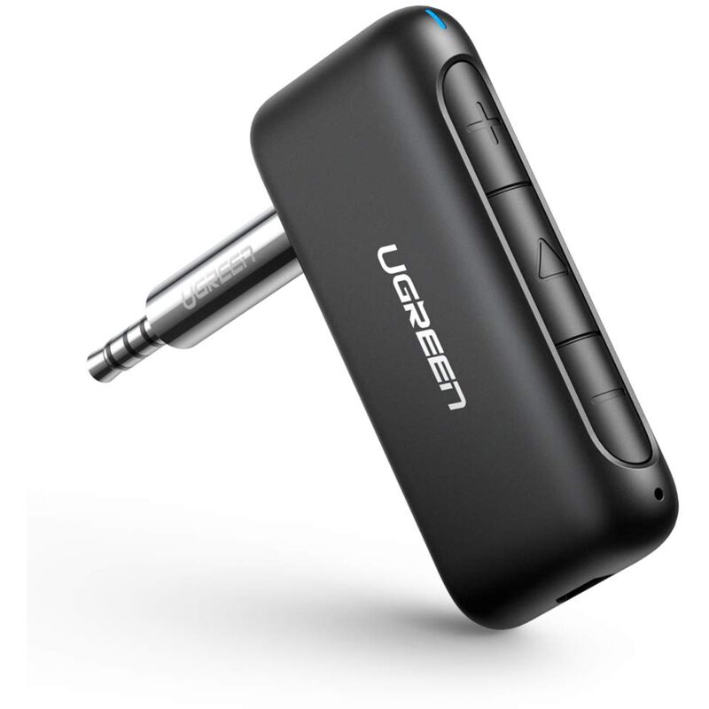 Ugreen - Récepteur audio Bluetooth pour voiture, récepteur auxiliaire Bluetooth 5.0 avec puce csr, microphone et réduction du bruit CVC8.0 de pour
