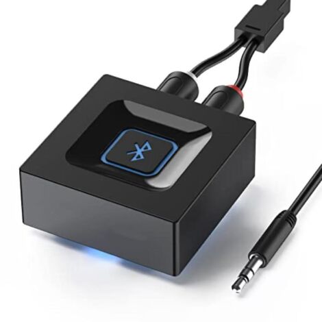 Recepteur Audio Sans Fil - Bluetooth 5.0 - Entrée RCA et Jack 3,5 mm - Pour Système Hi-Fi, Enceintes Actives et Autoradio - 1 Pièce