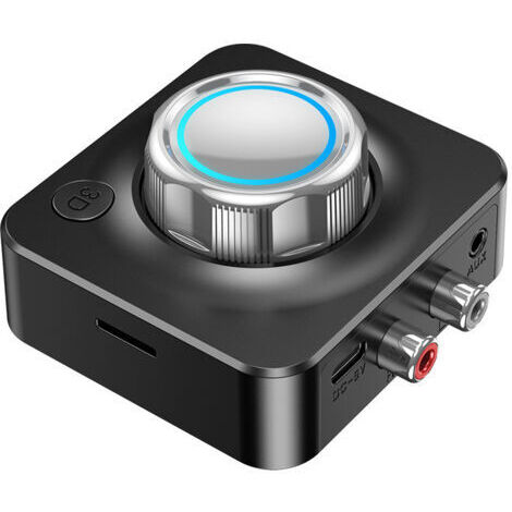 Récepteur Bluetooth 5.0, adaptateur Bluetooth avec deux prises RCA 3,5 mm pour systèmes Hi-Fi, récepteur audio Bluetooth RCA pour haut-parleurs, amplificateurs et autoradios.
