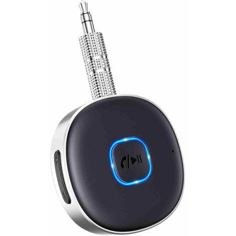 Recepteur Bluetooth Voiture, Adaptateur Bluetooth 5.3 Jack, Récepteur Bluetooth Appels Mains Libres, Double Connexion