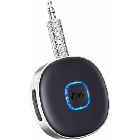 Recepteur Bluetooth Voiture, Adaptateur Bluetooth 5.3 Jack, Récepteur Bluetooth Appels Mains Libres, Double Connexion