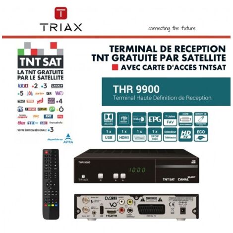 Récepteur de télévision par satellite - Triax - THR9900 - Noir - HD - Time Shift