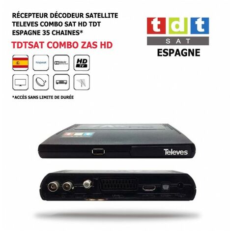 Récepteur décodeur satellite HD – TDT 35 chaînes numériques terrestres – Réception via Hispasat – Pour utilisateurs avertis