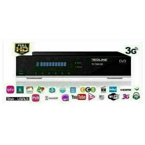 RECEPTEUR DECODEUR TS-7500 HD PVR DOUBLE TUNER SATELLITE FREE-TO-AIR(FTA) REDLINE HORS TNTSAT