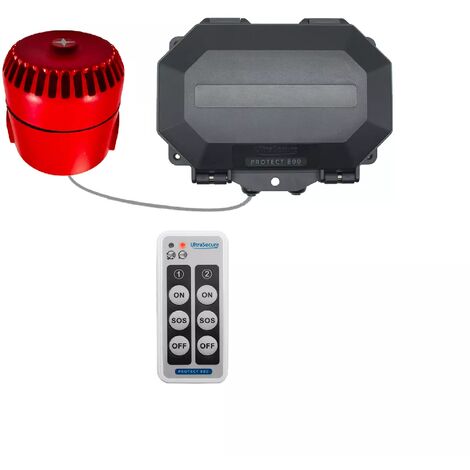 Récepteur extérieur armable sans fil 800m - Sirène PRO IP65 & télécommande / Durée et tonalité réglable (PROTECT 800)