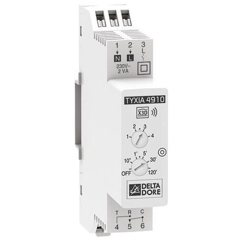 Récepteur modulaire radio 1 voie éclairage ON/OFF Minuterie Tyxia 4910 - DELTADORE 6351386
