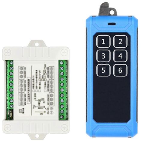 Récepteur Module Relais 6 Canaux 12V-36V Télécommande Sans Fil 315MHz 433MHz
