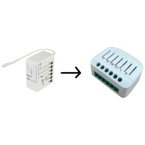 Récepteur radio 433.92 MHz 230V – Commande d’éclairage jusqu’à 1000W – Modes ON-OFF, impulsion, temporisateur – Compatible télécommandes Nice