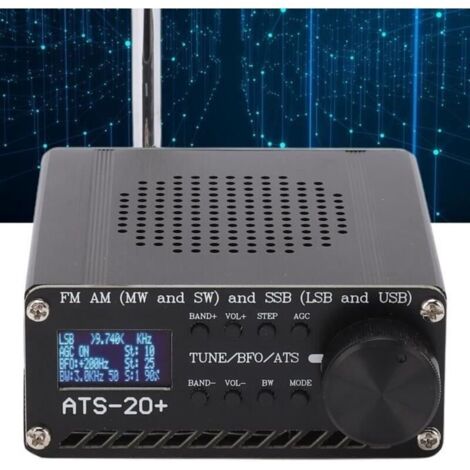 Récepteur Radio ATS20+ - FM AM MW SW SSB - Batterie Lithium 1500 mAh - Portable Compact
