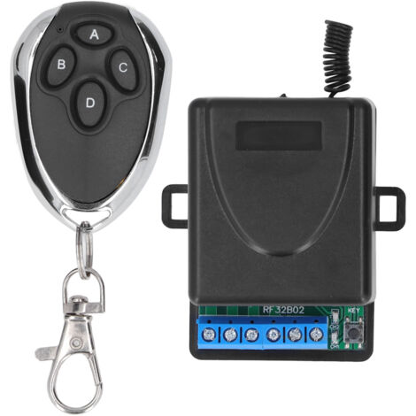 Récepteur relais sans fil 2 canaux 433 MHz avec télécommande à code roulant