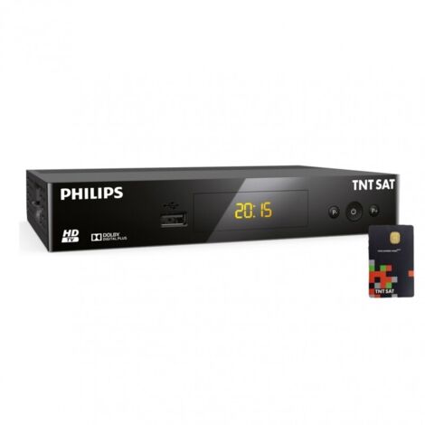 Récepteur Satellite - PHILIPS - DSR3231T - MPEG4 HD - 25 chaînes TNT - HDMI et Péritel