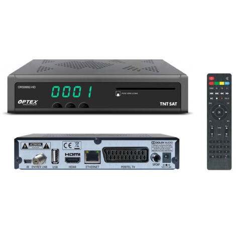 Récepteur Terminal de Réception TNT Par Satellite - OPTEX ORS9992 HD – S.C TNTSAT, Port USB Pour Mises A Jour et Enregistrements