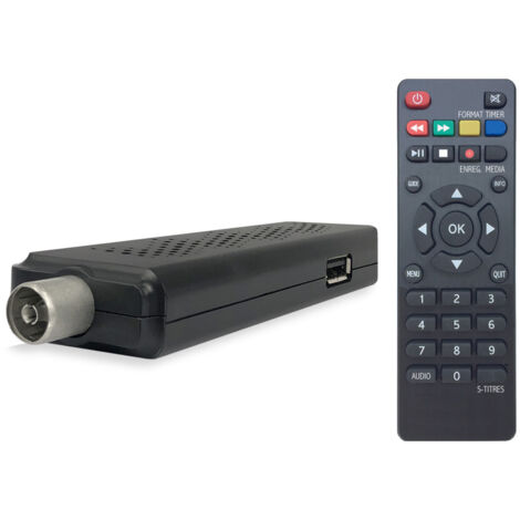 Récepteur TNT HD Mini – Cordon HDMI – 230 V – Fonction Time Shift – Audio Dolby Digital – Installation rapide – Servimat