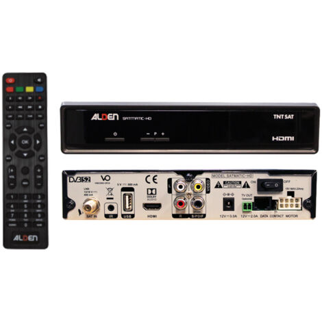 Vision-El – Récepteur TV satellite TNTSAT HD pour antennes automatiques ALDEN – Installation rapide des chaînes – Port USB pour enregistrement