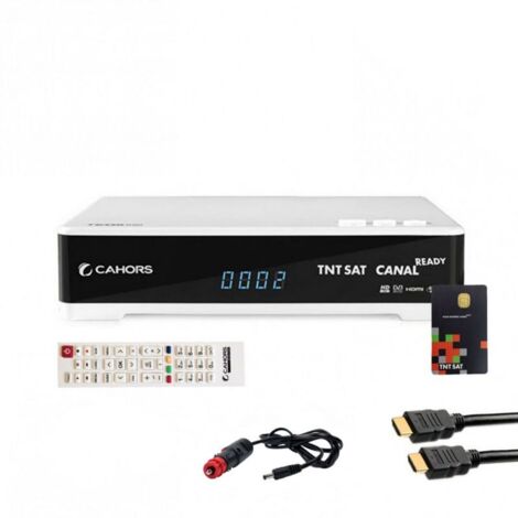 Récepteur TV satellite HD - CAHORS - Teox HD - Carte TNTSAT V6 - Câble HDMI - PVR Ready