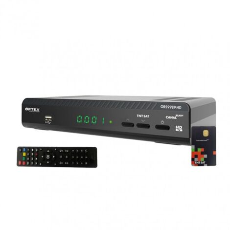 Récepteur TV satellite HD - OPTEX - ORS 9989-HD - Carte TNTSAT incluse - HDMI - USB 2.0